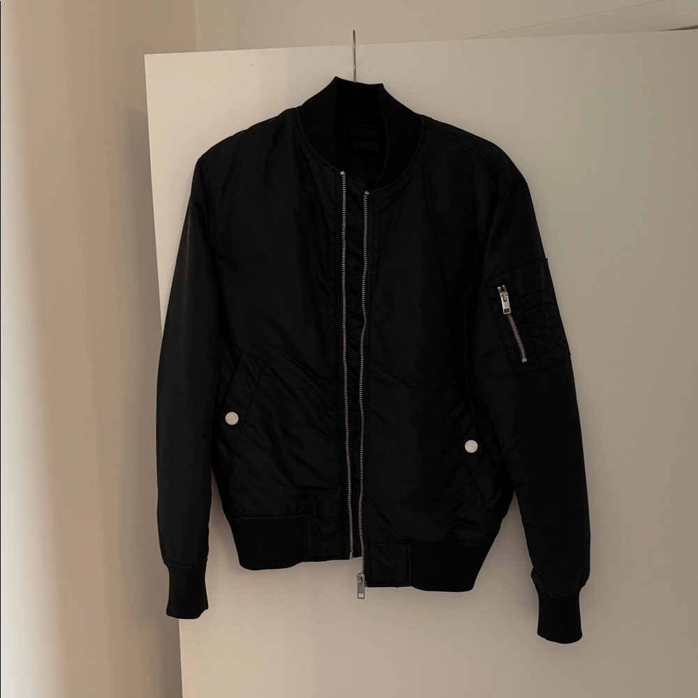 H&M Classic Black Bomber Jacket